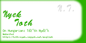 nyek toth business card